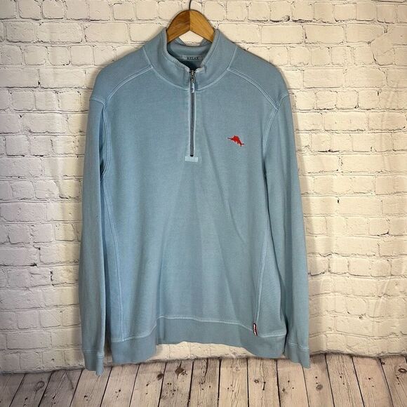 Tommy Bahama Men’s Antigua Cove Half Zip Sweatshirt size L Large TR21966 - Picture 1 of 9